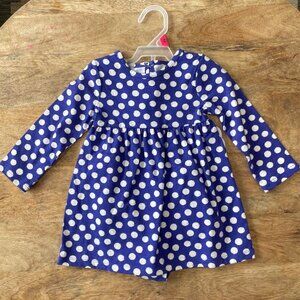 5/$20 NEW 2Pc 24M Girls Purple Polka Dot Dress & Diaper Cover